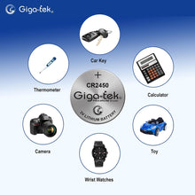 Giga-tek CR2450 Lithium Coin Battery - Pack of 1