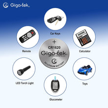 Giga-tek CR1620 Lithium Coin Battery - Pack of 1