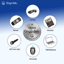 Giga-tek CR2025 Lithium Coin Battery - Pack of 1