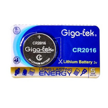 Giga-tek CR2016 Lithium Coin Battery - Pack of 1