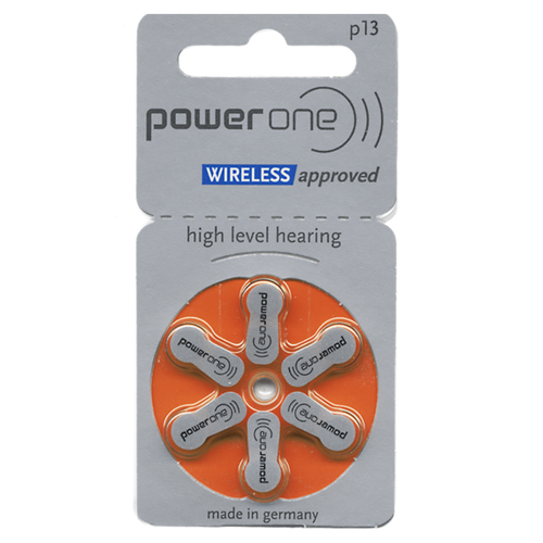 PowerOne P13 Hearing Aid Battery (6 Batteries pack) - Royal Technologies :::::  genuinebattery.com
