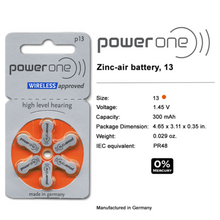 PowerOne P13 Hearing Aid Battery (6 Batteries pack) - Royal Technologies :::::  genuinebattery.com