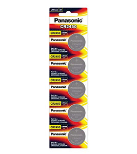 Panasonic CR2450 3V Lithium Coin Battery, 5 Batteries - Royal Technologies :::::  genuinebattery.com