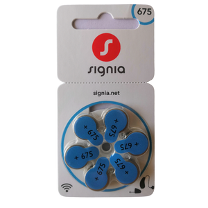 Signia Siemens Size 675 Hearing Aid Battery (6 Batteries pack) - Royal Technologies :::::  genuinebattery.com