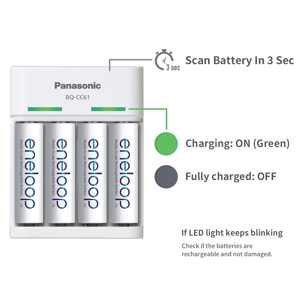 Panasonic eneloop BQ-CC61N Portable Charge r| All India Delivery