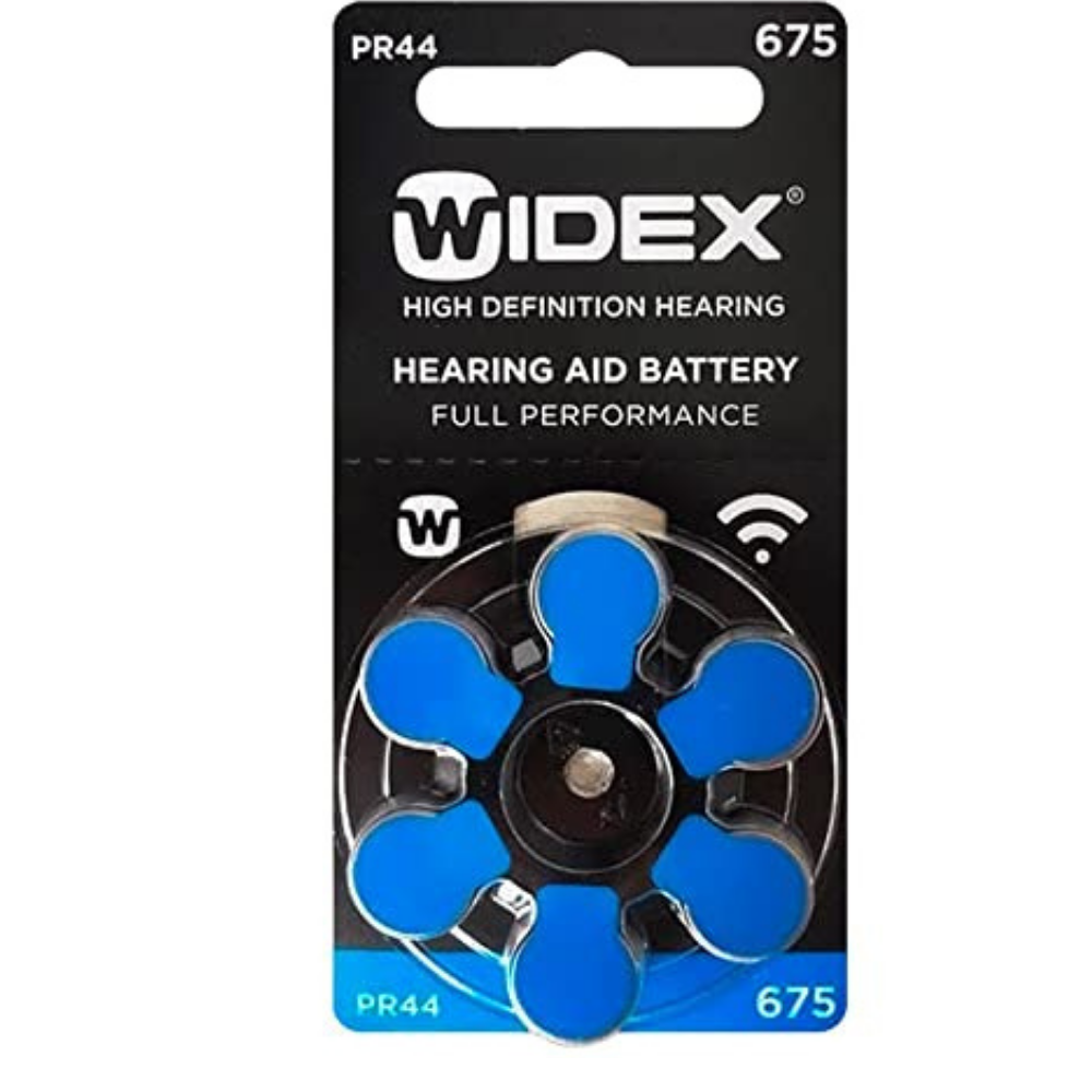 Widex Size 675 Hearing Aid Battery (6 Batteries Pack) PR44 - Royal Technologies :::::  genuinebattery.com