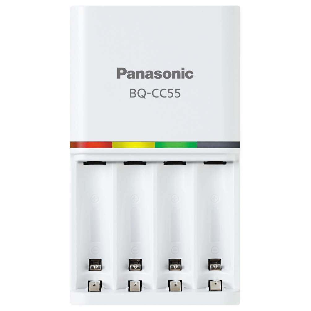 Panasonic Smart & Quick Charger BQ-CC55E + 4x Eneloop AA rechargeable  batteries