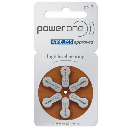 PowerOne P312 Hearing Aid Battery (6 Batteries pack) - Royal Technologies :::::  genuinebattery.com