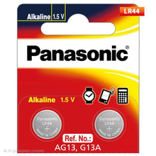 Panasonic LR44 Alkaline Coin Batteries 1.5 V- Pack of 2