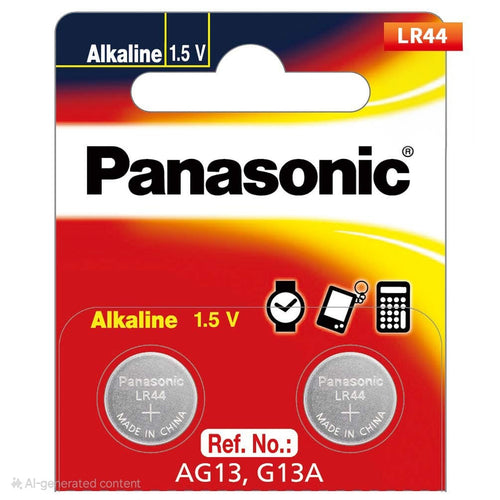 Panasonic LR44 Alkaline Coin Batteries 1.5 V- Pack of 2