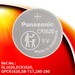 Panasonic CR1620 3V Lithium Coin Battery, 1 Battery