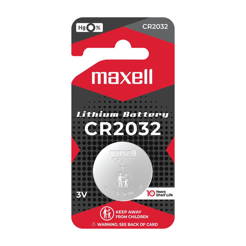 CR2032 Maxell Lithium 3V Coin Battery, 1 Battery - Royal Technologies :::::  genuinebattery.com