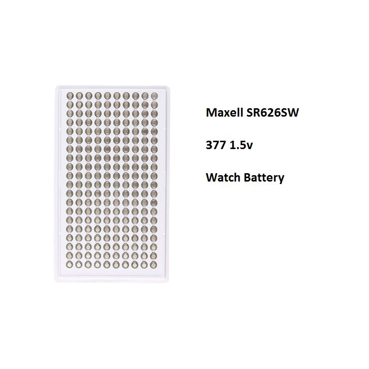 Maxell SR626SW Watch Battery, 200 Batteries Tray Pack - Royal Technologies :::::  genuinebattery.com