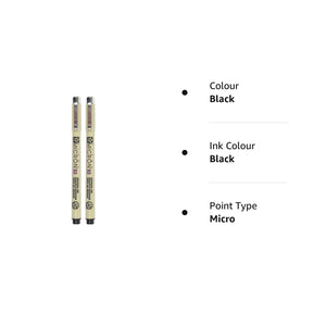 SAKURA PIGMA MICRON Pen 03 BLACK pack of 1