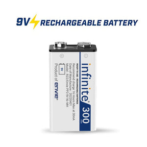 ENVIE® (9v Infinite) Ni-Mh 300mAh Rechargeable Battery pack of 1