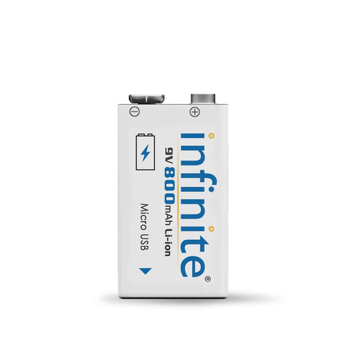 ENVIE® Infinite 9V 800 maH Li-ion Rechargeable Battery pack of 1