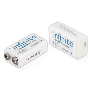 ENVIE® Infinite 9V 800 maH Li-ion Rechargeable Battery pack of 1