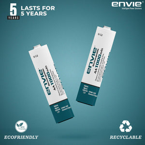 ENVIE® (AA10004PLNi-CD) Quick Rechargeable AA 1000mAh Ni-CD Batteries, Low Self Discharge, Rechargeable Upto 500 Times (Pack of 4)