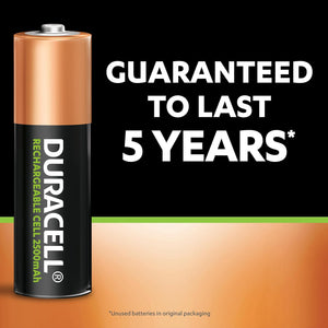 Duracell AA Rechargeble Cell 2500mah (2 Batteries)