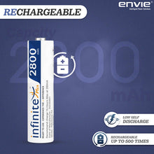 ENVIE AA 2800mAh  High Capacity 2800mnAh Ni-MH Rechargeable Batteries Ready to Use Battery (Pack of 2)