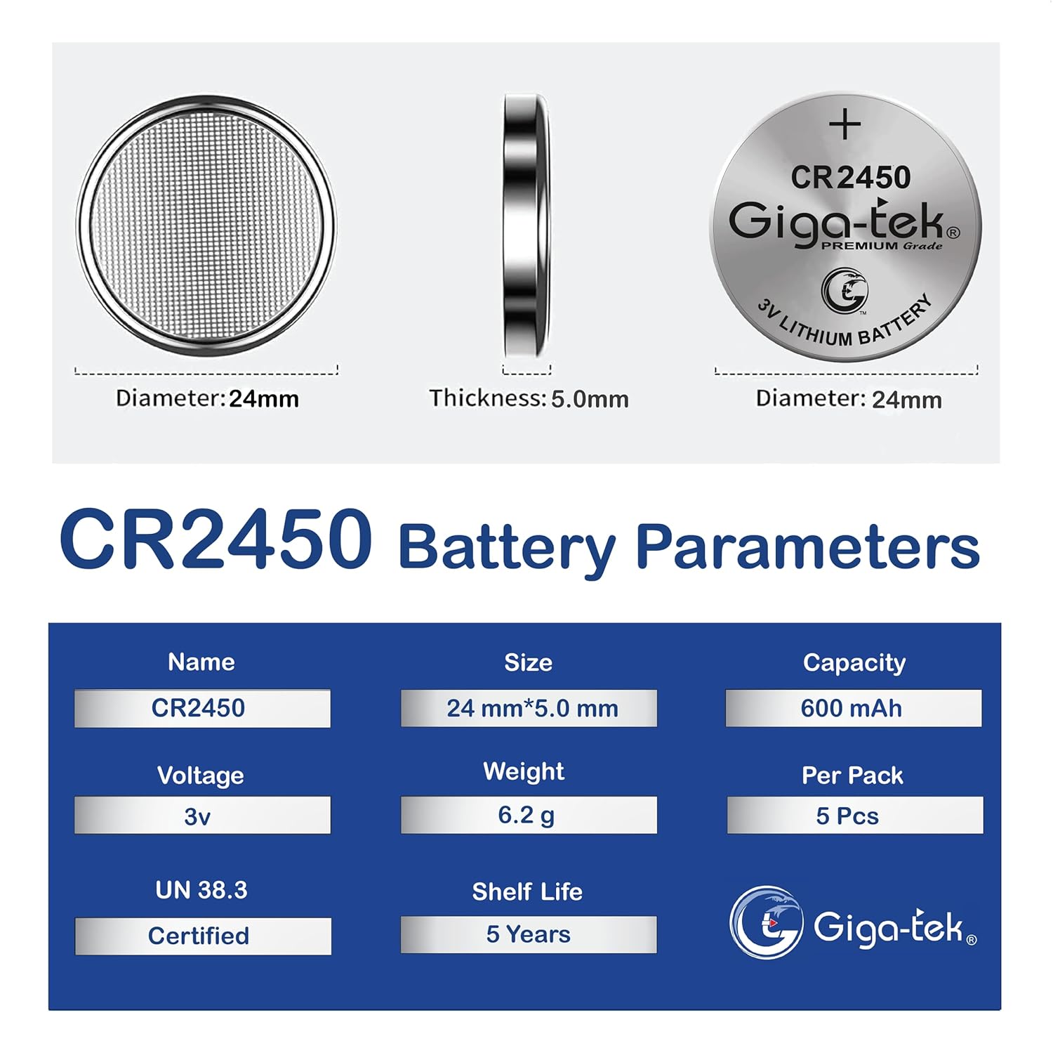 CR2450 Lithium Button Cell Batteries 1 Pack