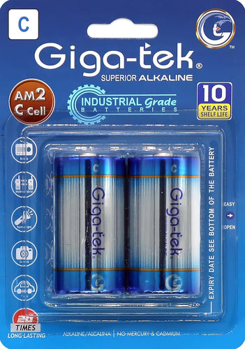 Giga-tek Industrial Alkaline Battery - C Type - LR14-8500mAh - Pack of 1