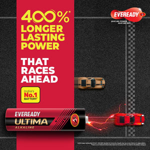 Eveready Ultima Alkaline AA Battery, Eco-Friendly Batteries for High-Drain Devices Household Devices & Toys, Pack of 10