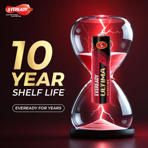 Eveready Ultima Alkaline AA Battery, Eco-Friendly Batteries for High-Drain Devices Household Devices & Toys, Pack of 10