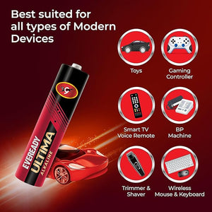 Eveready Ultima Alkaline AAA Battery, Anti-Leak Turbolock Technology, Pack of 10Anti-Leak Turbolock Technology, Devices & Toys, Pack of 10