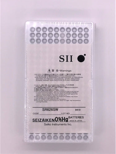 Seizaiken SR626SW Watch Battery, 200 Batteries Tray Pack - Royal Technologies :::::  genuinebattery.com