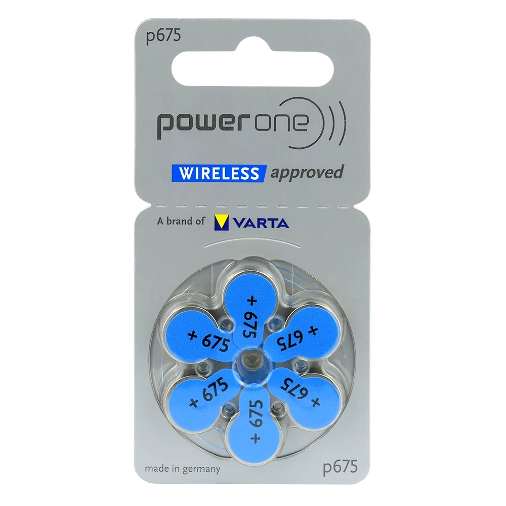 PowerOne P675 Hearing Aid Battery (6 Batteries pack)
