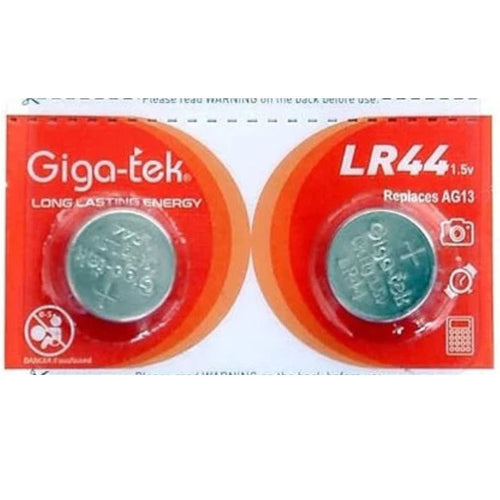 Giga-tek LR44 Coin Battery Pack of 2