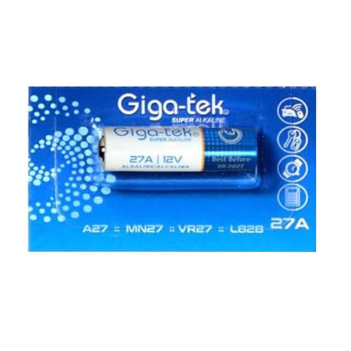 Giga-tek LR27A 12v Alkaline Battery - Pack of 1 - (Compatible Models : A27, M27, VR27, L828)