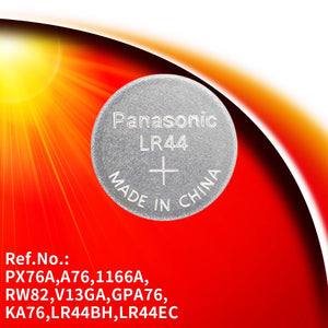 Panasonic LR44 Alkaline Coin Batteries 1.5 V- Pack of 2