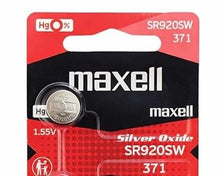 Maxell 371 (SR920SW) Silver Oxide 1.55V Battery, 1 battery - Royal Technologies :::::  genuinebattery.com