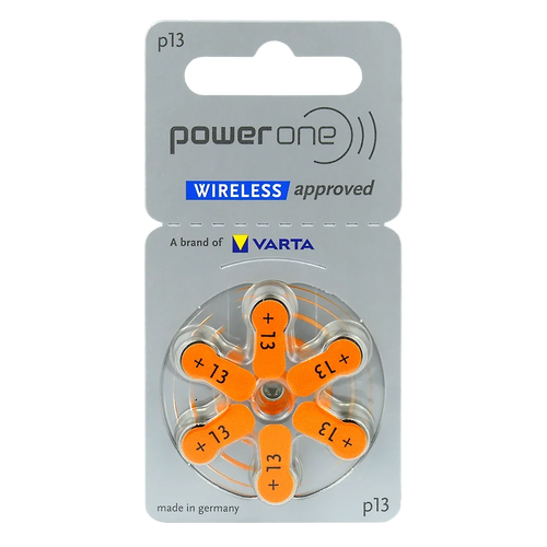 PowerOne P13 Hearing Aid Battery (6 Batteries pack)