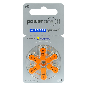 PowerOne P13 Hearing Aid Battery (6 Batteries pack)