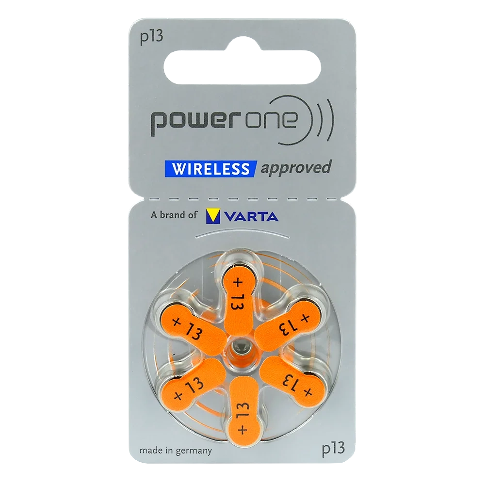 PowerOne P13 Hearing Aid Battery (6 Batteries pack)