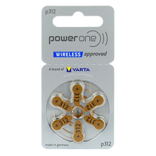 PowerOne P312 Hearing Aid Battery (6 Batteries pack)