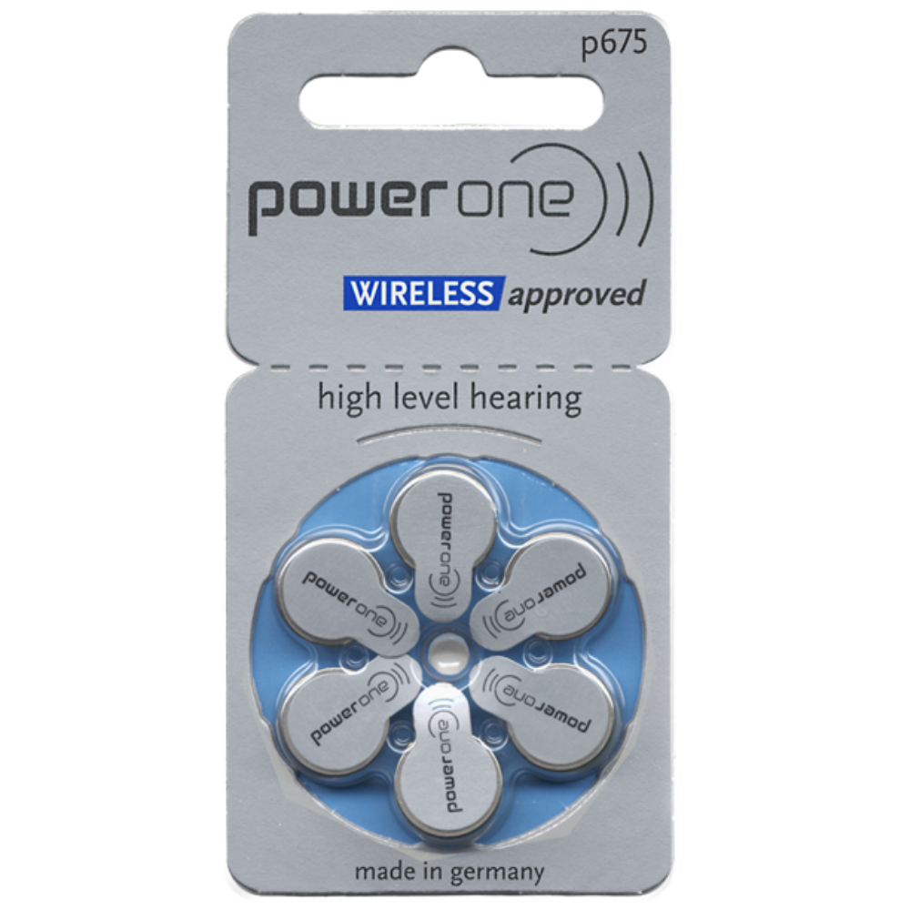 PowerOne P675 Hearing Aid Battery (6 Batteries pack) - Royal Technologies :::::  genuinebattery.com