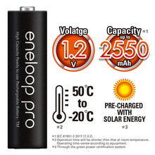 Panasonic eneloop Pro AA Ni-MH Rechargeable Battery with 2550 mAh Capacity - Pack of 4 - BK-3HCCE/4BN - Royal Technologies :::::  genuinebattery.com