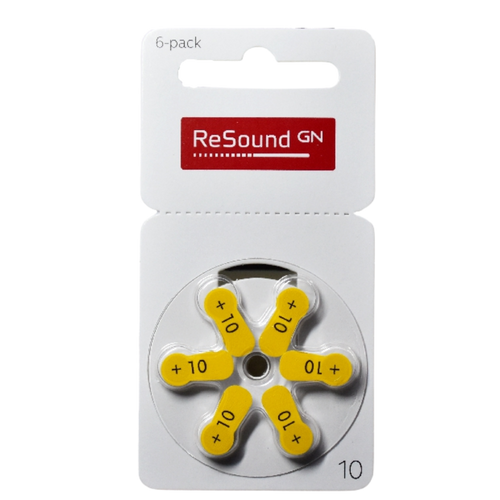 GN ReSound  Size 10 Hearing Aid Batteries (6 Batteries pack) - Royal Technologies :::::  genuinebattery.com