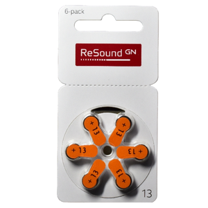 GN ReSound Size 13 Hearing Aid Batteries (6 Batteries pack) - Royal Technologies :::::  genuinebattery.com