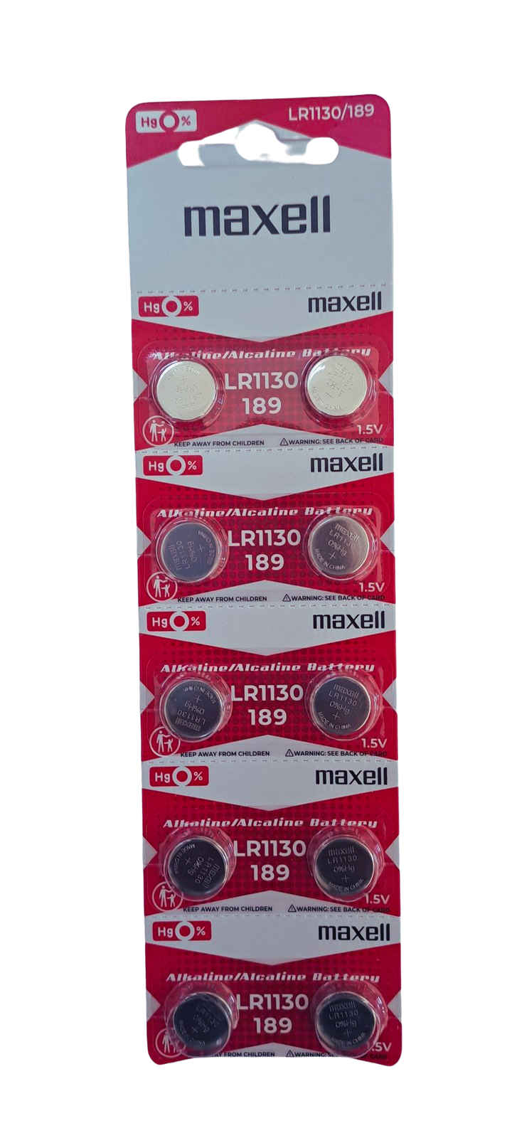  LR1130 (189) Alkaline Button Cell Battery by maxell