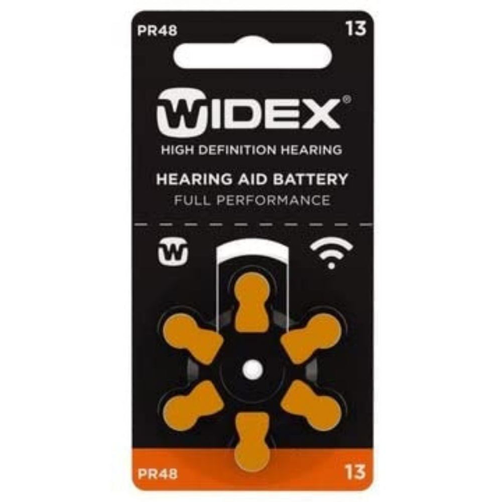 Widex Size 13 Hearing Aid Battery (6 Batteries Pack) PR48 - Royal Technologies :::::  genuinebattery.com