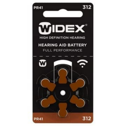 Widex Size 312 Hearing Aid Battery (6 Batteries Pack) PR41 - Royal Technologies :::::  genuinebattery.com