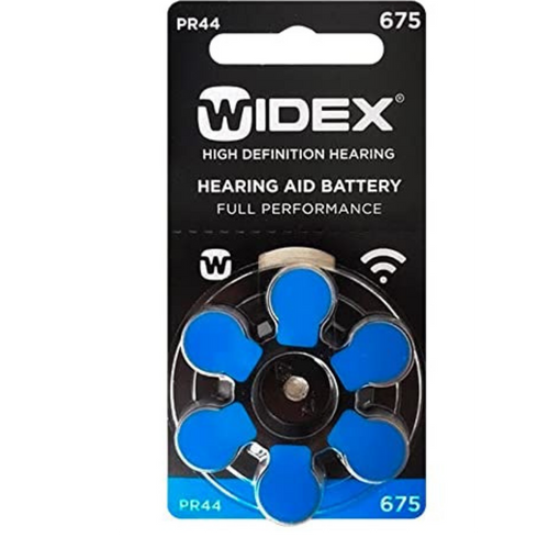 Widex Size 675 Hearing Aid Battery (6 Batteries Pack) PR44 - Royal Technologies :::::  genuinebattery.com