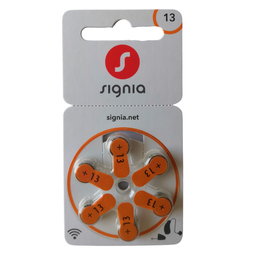 Signia Siemens Size 13 Hearing Aid Battery (6 Batteries pack) - Royal Technologies :::::  genuinebattery.com