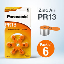 Panasonic Hearing Aid Battery (Size PR13/PR48, Pack of 6 Batteries) - Royal Technologies :::::  genuinebattery.com
