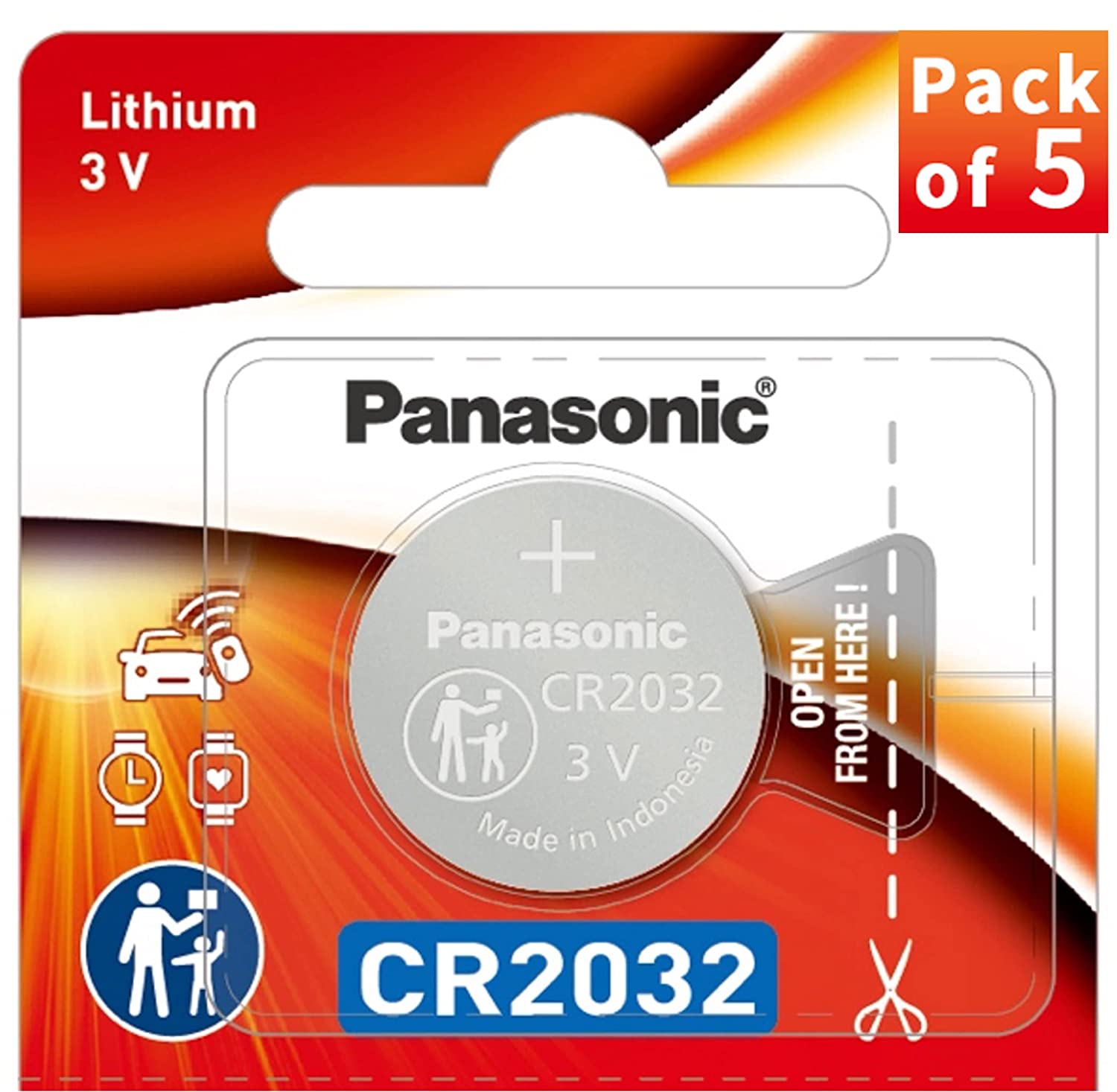 Panasonic CR2032 3V Lithium Coin Battery made in indonesia india buy –  Royal Technologies 